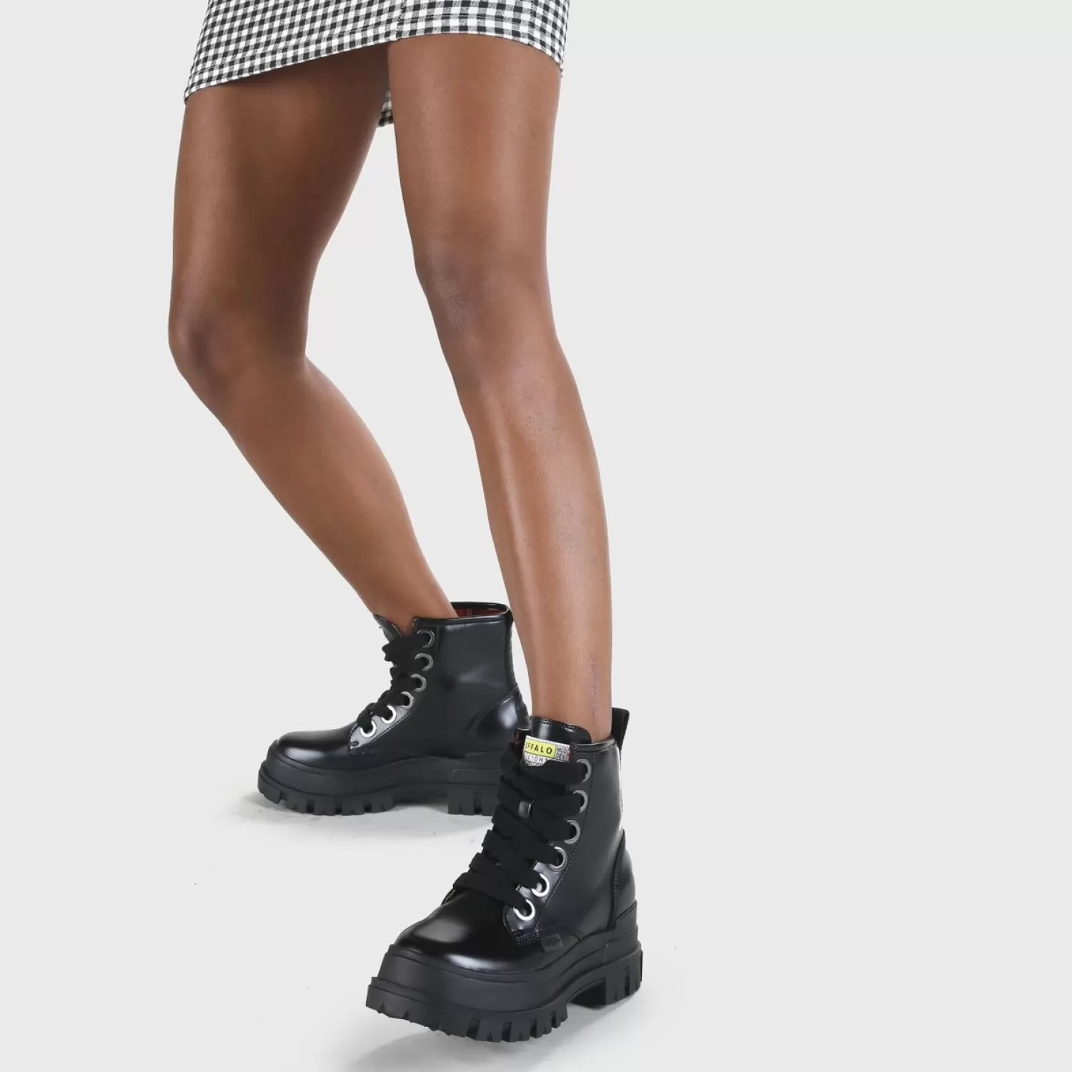 Store Aspha Lace Up Hi Bootie Flat Vegan Women Ankle Boots