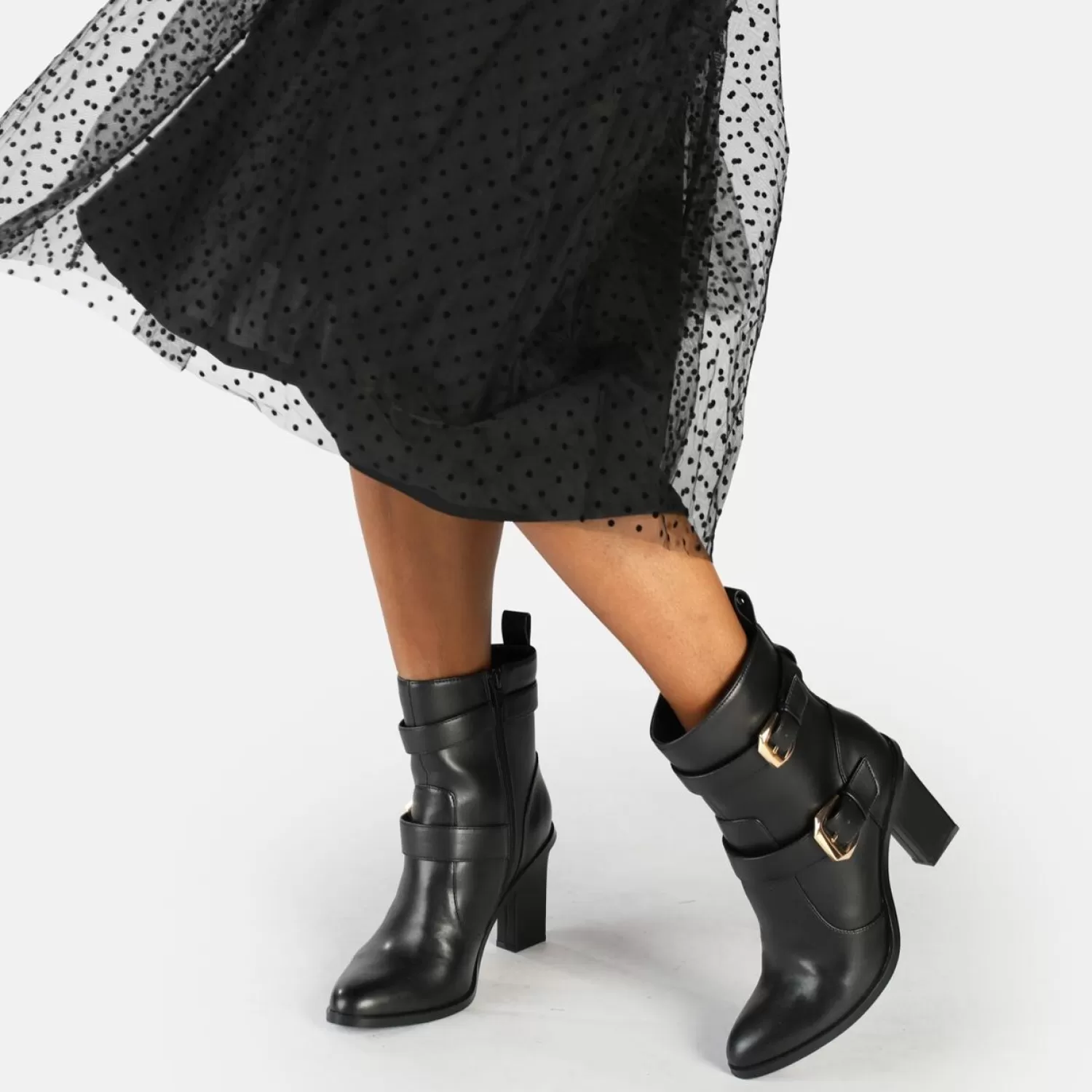 New Zoe Buckle Boot Boot Vegan Women Ankle Boots